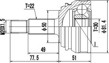 Dynamatrix DCV861013 - Birləşmə dəsti, ötürücü val furqanavto.az