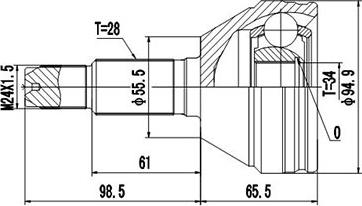 Dynamatrix DCV868008 - Birləşmə dəsti, ötürücü val furqanavto.az