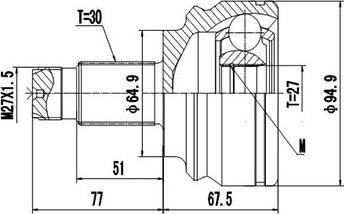 Dynamatrix DCV805001 - Birləşmə dəsti, ötürücü val furqanavto.az