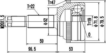 Dynamatrix DCV808034 - Birləşmə dəsti, ötürücü val furqanavto.az