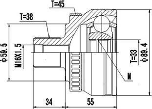 Dynamatrix DCV803058 - Birləşmə dəsti, ötürücü val furqanavto.az