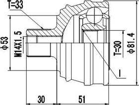 Dynamatrix DCV803008 - Birləşmə dəsti, ötürücü val furqanavto.az