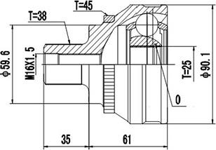 Dynamatrix DCV803014 - Birləşmə dəsti, ötürücü val furqanavto.az