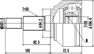 Dynamatrix DCV803085 - Birləşmə dəsti, ötürücü val furqanavto.az