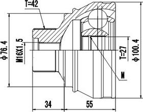 Dynamatrix DCV803087 - Birləşmə dəsti, ötürücü val furqanavto.az