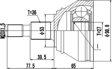 Dynamatrix DCV803035 - Birləşmə dəsti, ötürücü val furqanavto.az