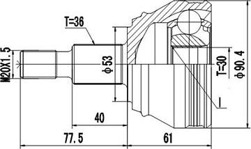 Dynamatrix DCV803036 - Birləşmə dəsti, ötürücü val furqanavto.az