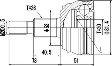 Dynamatrix DCV803033 - Birləşmə dəsti, ötürücü val furqanavto.az