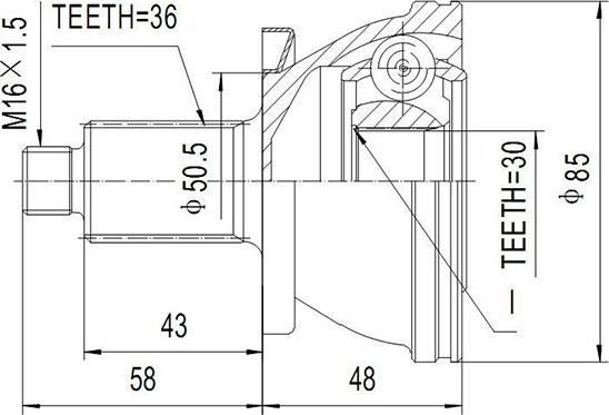 Dynamatrix DCV803027 - Birləşmə dəsti, ötürücü val furqanavto.az