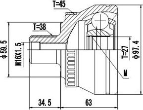 Dynamatrix DCV803078 - Birləşmə dəsti, ötürücü val furqanavto.az