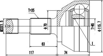 Dynamatrix DCV810050 - Birləşmə dəsti, ötürücü val furqanavto.az