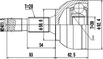 Dynamatrix DCV810098 - Birləşmə dəsti, ötürücü val furqanavto.az