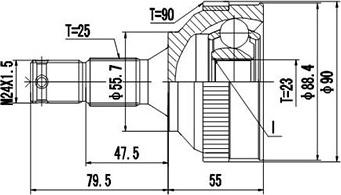 Dynamatrix DCV810005 - Birləşmə dəsti, ötürücü val furqanavto.az