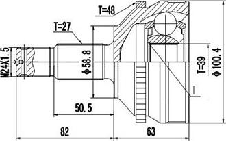 Dynamatrix DCV810015 - Birləşmə dəsti, ötürücü val furqanavto.az