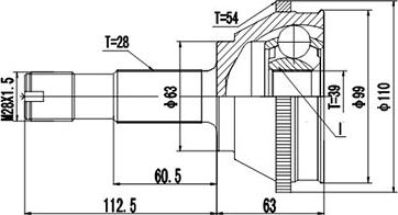 Dynamatrix DCV810013 - Birləşmə dəsti, ötürücü val furqanavto.az