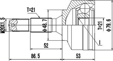 Dynamatrix DCV810026 - Birləşmə dəsti, ötürücü val furqanavto.az