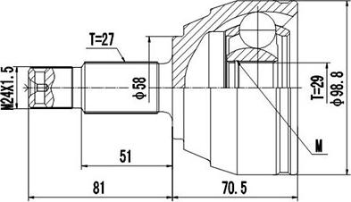 Dynamatrix DCV818098 - Birləşmə dəsti, ötürücü val furqanavto.az