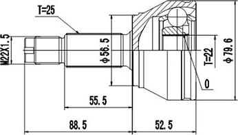 Dynamatrix DCV818004 - Birləşmə dəsti, ötürücü val furqanavto.az