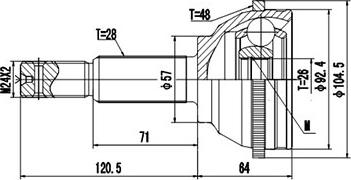 Dynamatrix DCV818005 - Birləşmə dəsti, ötürücü val furqanavto.az