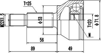 Dynamatrix DCV818001 - Birləşmə dəsti, ötürücü val furqanavto.az