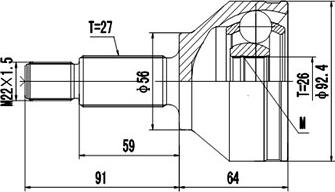 Dynamatrix DCV818002 - Birləşmə dəsti, ötürücü val furqanavto.az