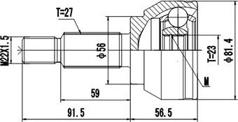 Dynamatrix DCV818007 - Birləşmə dəsti, ötürücü val furqanavto.az