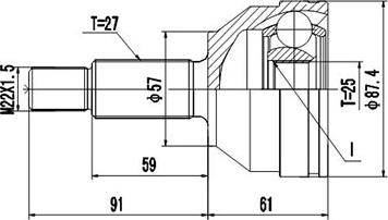 Dynamatrix DCV818010 - Birləşmə dəsti, ötürücü val furqanavto.az