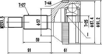 Dynamatrix DCV818011 - Birləşmə dəsti, ötürücü val furqanavto.az