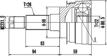 Dynamatrix DCV818034 - Birləşmə dəsti, ötürücü val furqanavto.az