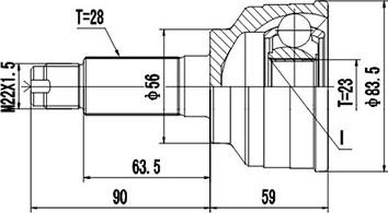 Dynamatrix DCV818035 - Birləşmə dəsti, ötürücü val furqanavto.az