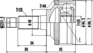 Dynamatrix DCV818029 - Birləşmə dəsti, ötürücü val furqanavto.az