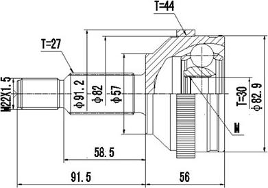 Dynamatrix DCV818024 - Birləşmə dəsti, ötürücü val furqanavto.az