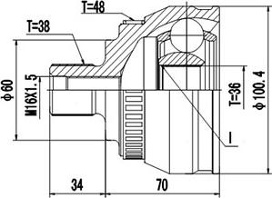 Dynamatrix DCV818025 - Birləşmə dəsti, ötürücü val furqanavto.az