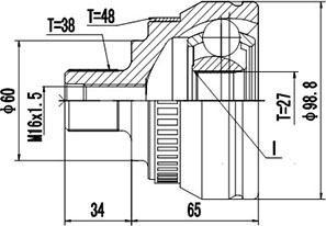 Dynamatrix DCV818026 - Birləşmə dəsti, ötürücü val furqanavto.az