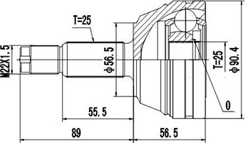 Dynamatrix DCV818021 - Birləşmə dəsti, ötürücü val furqanavto.az