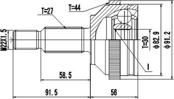 Dynamatrix DCV818023 - Birləşmə dəsti, ötürücü val furqanavto.az