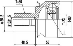 Dynamatrix DCV818203 - Birləşmə dəsti, ötürücü val furqanavto.az