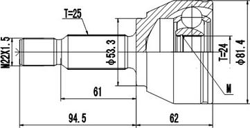 Dynamatrix DCV818207 - Birləşmə dəsti, ötürücü val furqanavto.az