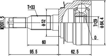 Dynamatrix DCV812001 - Birləşmə dəsti, ötürücü val furqanavto.az