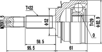 Dynamatrix DCV812020 - Birləşmə dəsti, ötürücü val furqanavto.az