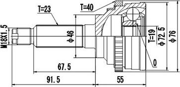 Dynamatrix DCV812021 - Birləşmə dəsti, ötürücü val furqanavto.az