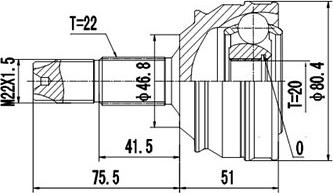 Dynamatrix DCV817001 - Birləşmə dəsti, ötürücü val furqanavto.az