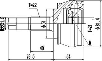 Dynamatrix DCV817014 - Birləşmə dəsti, ötürücü val furqanavto.az