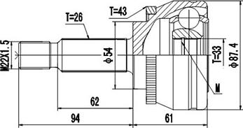 Dynamatrix DCV839084 - Birləşmə dəsti, ötürücü val furqanavto.az