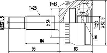 Dynamatrix DCV839024 - Birləşmə dəsti, ötürücü val furqanavto.az