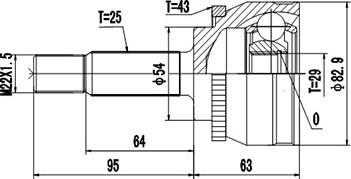 Dynamatrix DCV839022 - Birləşmə dəsti, ötürücü val furqanavto.az