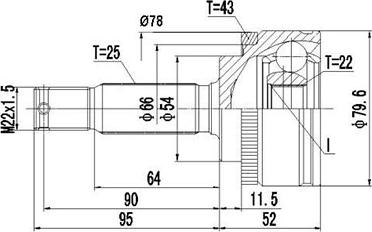 Dynamatrix DCV839102 - Birləşmə dəsti, ötürücü val furqanavto.az