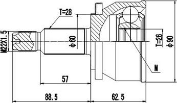 Dynamatrix DCV839134 - Birləşmə dəsti, ötürücü val furqanavto.az