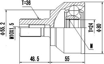 Dynamatrix DCV834048 - Birləşmə dəsti, ötürücü val furqanavto.az