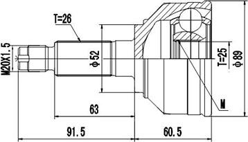 Dynamatrix DCV834001 - Birləşmə dəsti, ötürücü val furqanavto.az